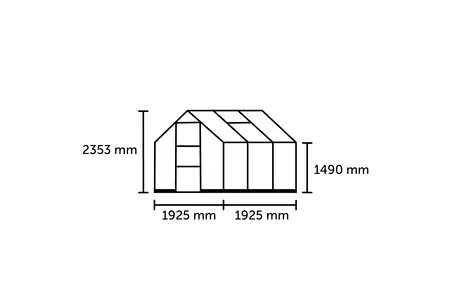 ICON 6 · 3.7 m² (6' x 6') Grøn m/4 mm Polycarbonat